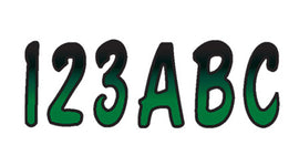 Hardline Series 200 registration kit graphics and decals in forest green and black for vehicle customization.