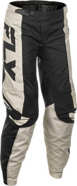 Fly Racing women's F-16 riding pants in black and white, size 11/12, featuring durable fabric and riding-specific design.