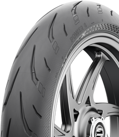 Michelin Power 6 front motorcycle tire 110/70ZR17 radial tubeless tire displayed on a neutral background.