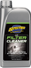Spectro Air Filter Cleaner 34 Fl Oz bottle of chemical cleaner for air filters, with label and nozzle visible.