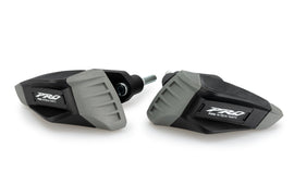 PUIG Frame Sliders Pro 2.0 in black for Suzuki motorcycles, designed to protect the body during falls.
