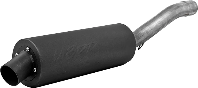 MBRP Exhaust single slip-on system with a 4.25-inch black sport muffler, designed for enhanced performance and stylish look.
