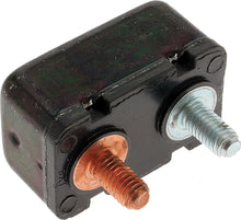 Load image into Gallery viewer, SMP 50amp electrical circuit breaker with black and red switch, compact design, and brand markings, used for electrical safety.