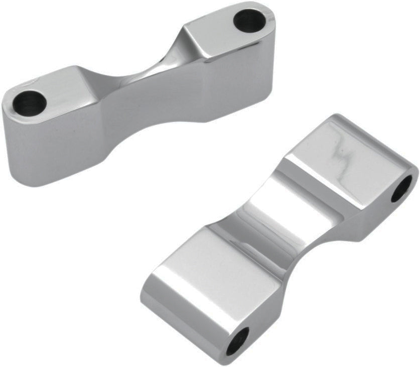 Accutronix Chrome Smooth Fender Spacers, 41mm body spacers for motorcycle fenders, shown in the image.