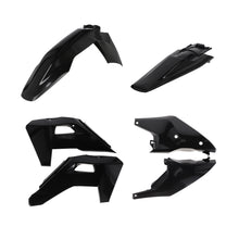 Load image into Gallery viewer, Acerbis Black Plastic Kit Hus body panels with matte finish, designed for Hus motorcycle models, featuring multiple components.