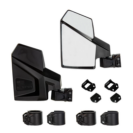 Kolpin UTV side mirror universal model 23-2018 with reflective glass and durable black housing, mounted on a UTV.