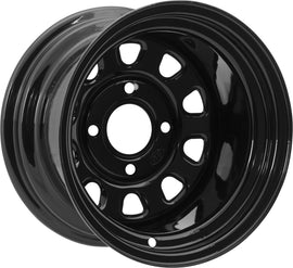 ITP Delta Steel wheel, 14x7 inches, 4/137 bolt pattern, black finish, 12mm offset, vehicle wheel with rugged style