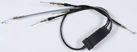 SP1 throttle cable, hydraulic control line, polished metal finish, with connectors at each end for vehicle throttle systems
