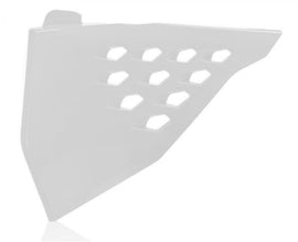 Polisport Plastics KTM airbox covers in white, body plastic parts for KTM motorcycles, shown in the image.