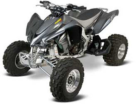 Maier white air box cover for KFX700 ATV, made of durable body material, shown on a vehicle for off-road riding.