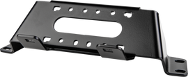 Open Trail winch mount 459-1560 shown on a vehicle, showcasing its durable metal construction and mounting points.