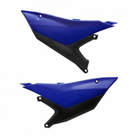 Blue Polisport Plastics off-road side number plates with product code 64-91690, designed for motocross or dirt bike use