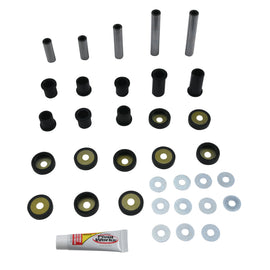 Pivot Works IRS bearing kit for Suzuki suspension, featuring multiple bearings and components for optimal bike performance.