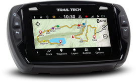 Trail Tech Voyager Pro GPS kit with digital display and mounting hardware, designed for off-road and motorcycle navigation.