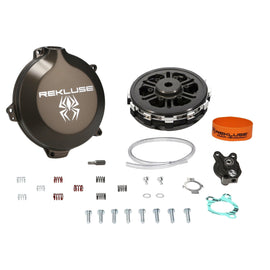 Rekluse Radiuscx 4.0 clutch for motorcycle, showing the clutch assembly with metallic and black components.