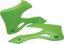 Load image into Gallery viewer, Acerbis green radiator shrouds for motorcycle, featuring sleek aerodynamic design and vibrant green color.