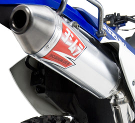 Yoshimura Street RS-2 slip-on exhaust with stainless steel construction, showcasing the sleek design and branding details.