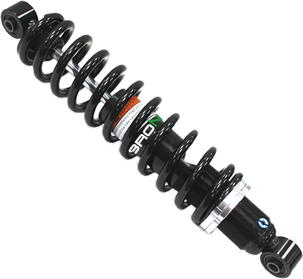 Bronco front gas shock absorber with metal body and mounting components, designed for vehicle suspension.