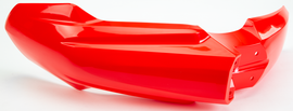 Red Polisport Plastics front fender for Honda CRF250 motorcycle, designed for durability and a precise fit.
