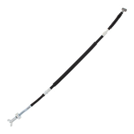 All Balls rear brake cable 24-54003 for motorcycle, showing black cable with metal fittings and protective rubber cover.