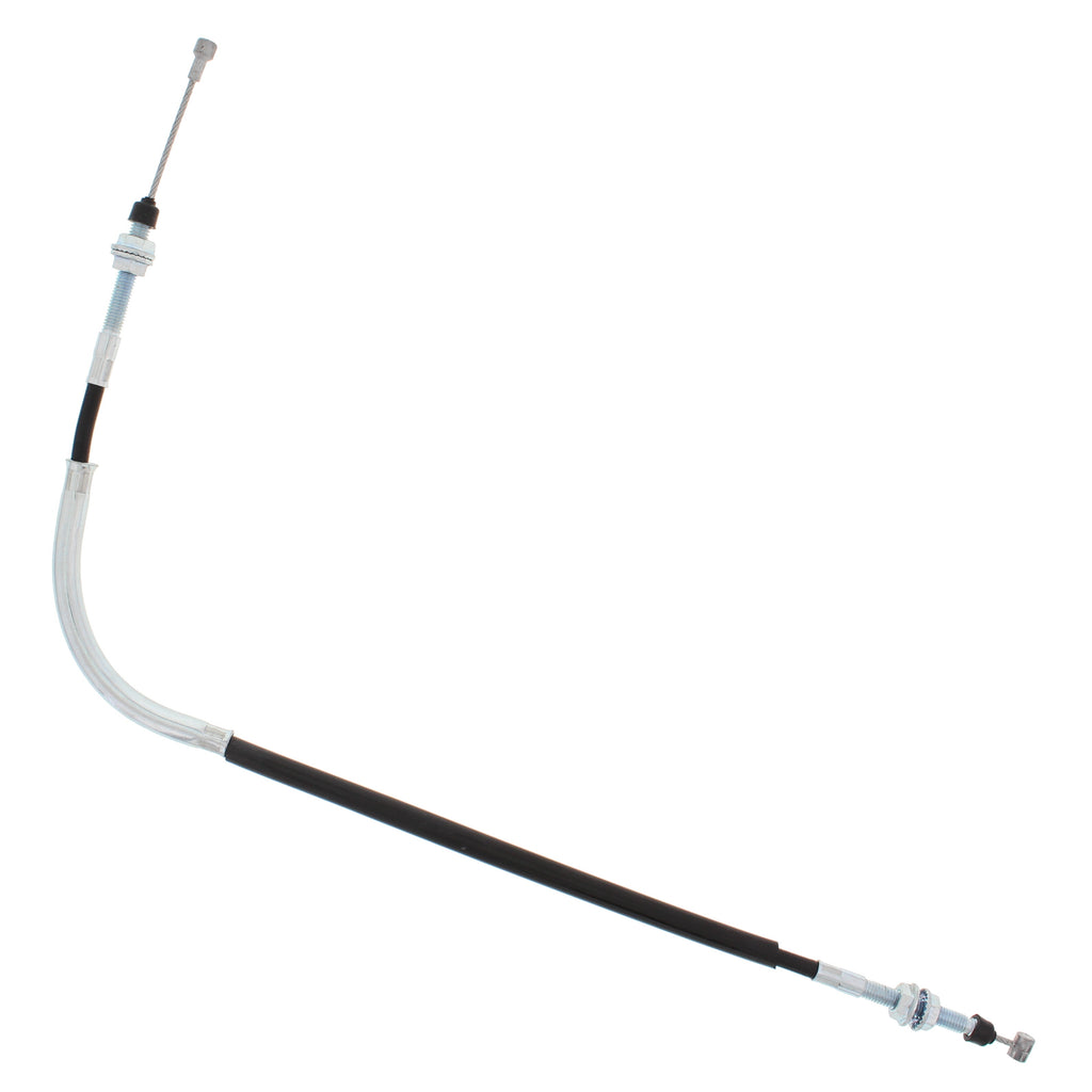 All Balls rear brake cable 24-54075 for motorcycle, featuring cable and hydraulic control lines in a close-up view.