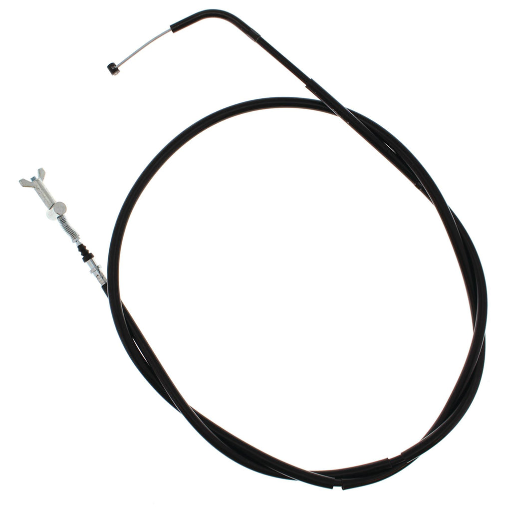 All Balls rear hand brake cable for motorcycle, showing the length and flexible control line with connectors.
