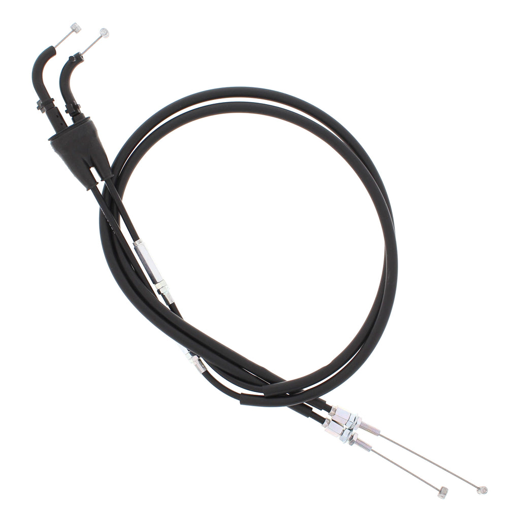All Balls throttle cable 24-51182 for hydraulic control lines, showing a close-up of the black cable with connectors.