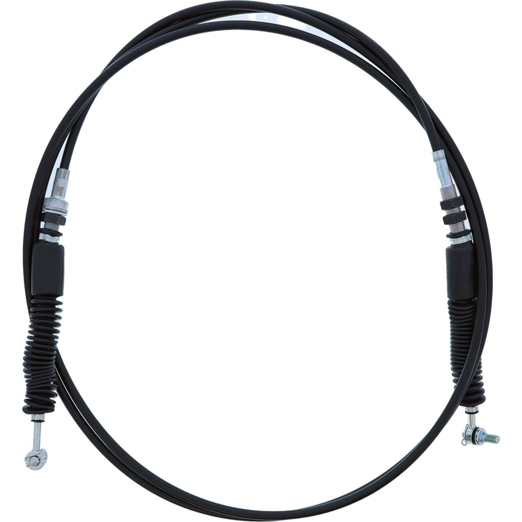 All Balls UTV shift cable and hydraulic control line with black outer casing and metal fittings for smooth gear shifting.