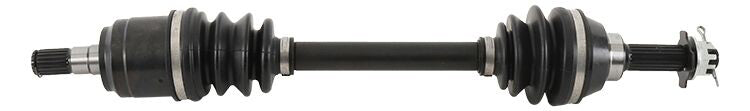 All Balls 8 Ball Extreme Axle Front Drive component, showing the black metal axle with detailed threading and mounting points.