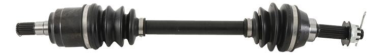 All Balls 8 Ball Extreme Axle Front drive component, durable motorcycle axle with detailed metal finish and branding.