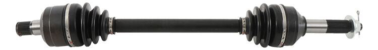 All Balls 8 Ball Extreme Rear Axle Drive component with black metal parts and branding on the axle for motorcycle or ATV.