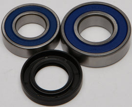 All Balls drive chain case bearing and seal kit 141-9052, featuring components inside a box for motorcycle or ATV maintenance.