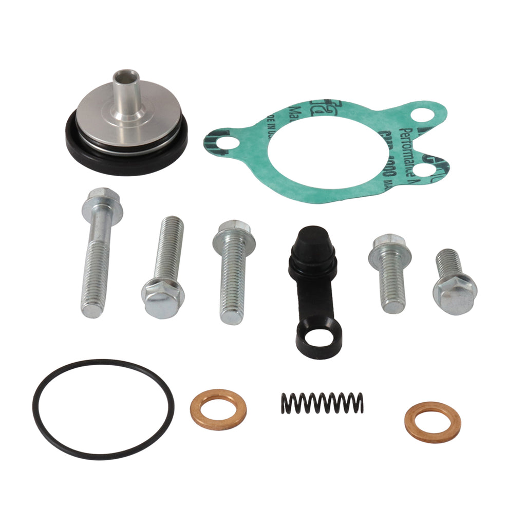 All Balls Drive Clutch Slave Cylinder Kit with piston, featuring metal components and rubber seals for motorcycle clutch systems.