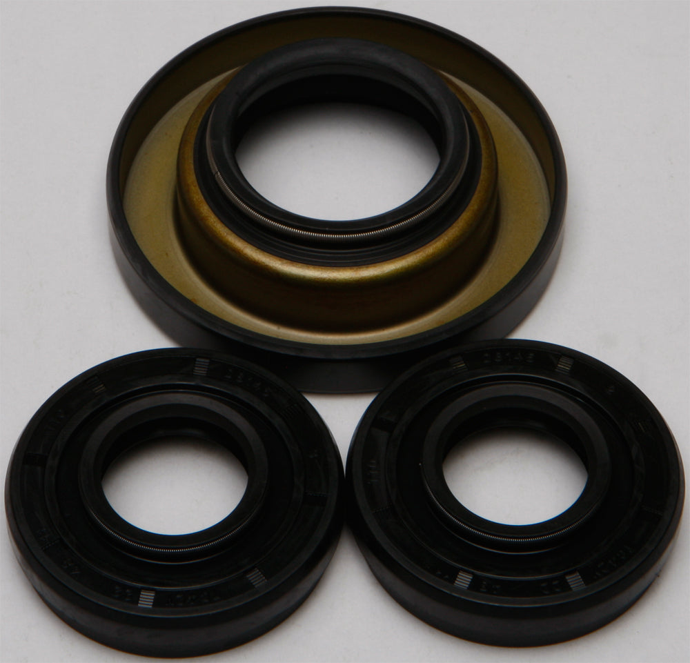 All Balls Differential Seal Kit 22-520045 for drive systems, showing the black rubber seals and metal components inside the kit.