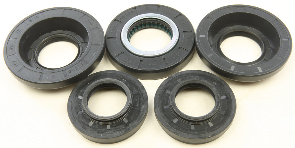 All Balls Differential Seal Kit 22-520475 for drive components, showing the black rubber seals and metal hardware in the kit.