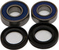 All Balls front and rear wheel bearing and seal kit for drive components, featuring multiple bearings and seals for motorcycle or vehicle.
