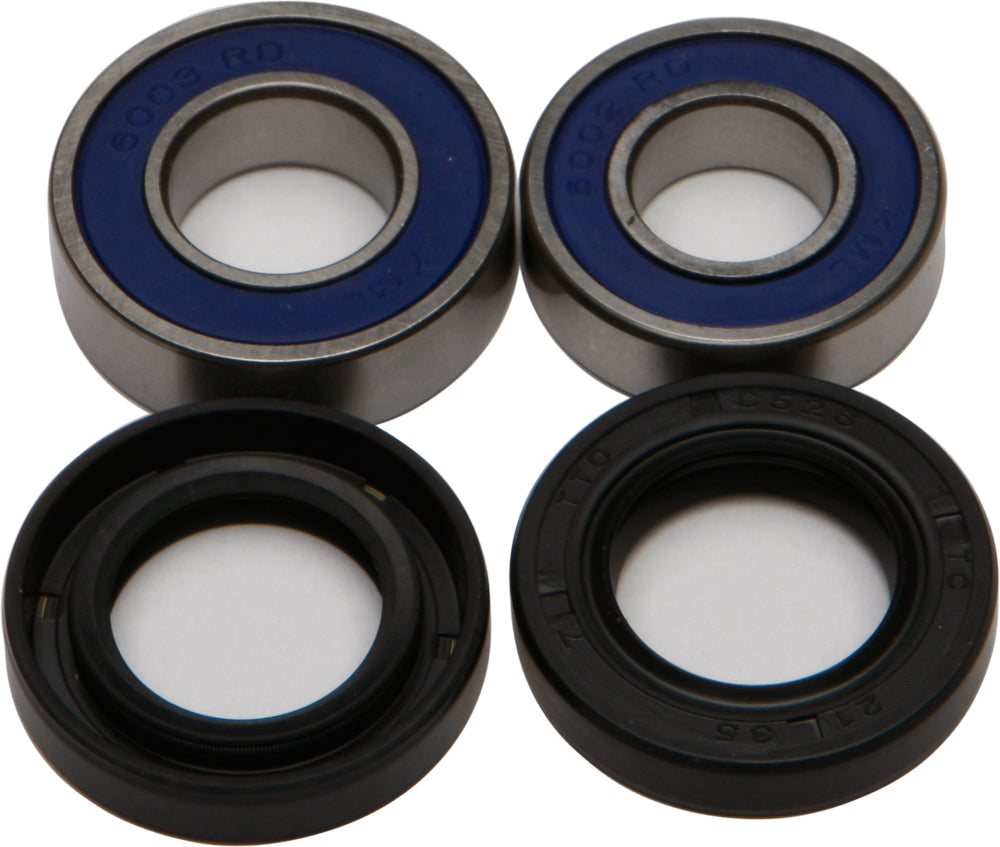 All Balls drive wheel bearing and seal kit 22-51050, showing greased bearings and seals for motorcycle or vehicle wheel assembly.