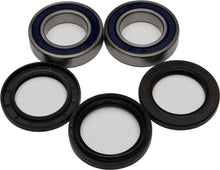 Load image into Gallery viewer, All Balls drive wheel bearing and seal kit 22-51122 with metal seals and bearings for motorcycle wheels, displayed in the image.