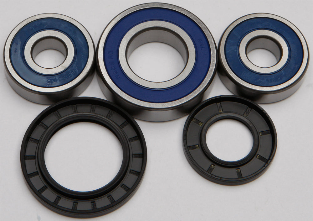 All Balls drive wheel bearing and seal kit 22-51282 showing metal bearings and rubber seals for vehicle wheel assembly