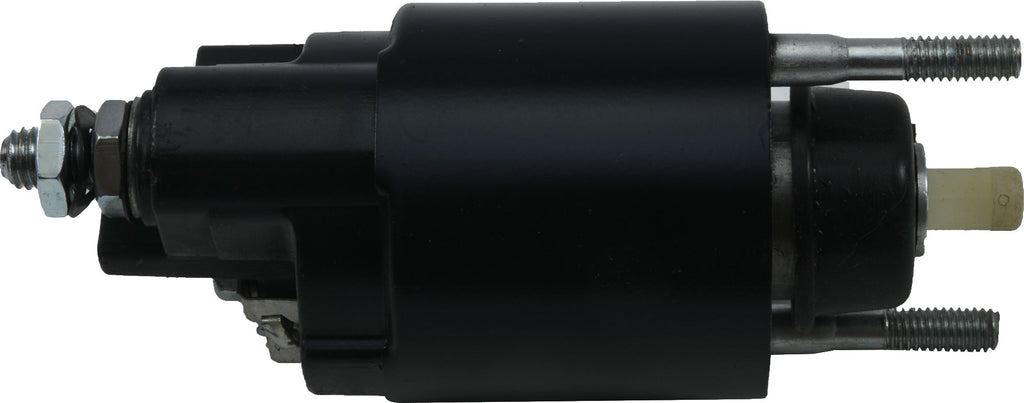 All Balls M8 starter solenoid for electrical systems, with metal terminals and a black plastic housing.
