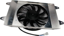 All Balls engine cooling fan 22-01009, black plastic fan with metal mounting bracket for motorcycle cooling system