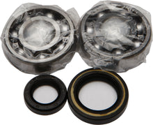 Load image into Gallery viewer, All Balls crankshaft bearing and seal kit for engine, showing various seals and bearings in the kit.
