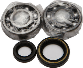 All Balls crankshaft bearing and seal kit for engine, showing various seals and bearings in the kit.
