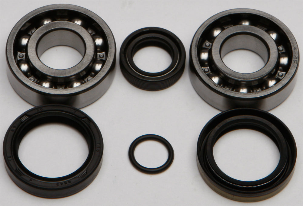 All Balls crankshaft bearing and seal kit for engine, showing bearings and seals in a clean, organized set.