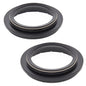 All Balls Fork Dust Seal Kit 22-57107 showing black rubber gaskets for fork protection on a motorcycle suspension system.