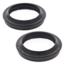Load image into Gallery viewer, All Balls Fork Dust Seal Kit 22-57108 showing black rubber gaskets and seals for motorcycle fork maintenance.