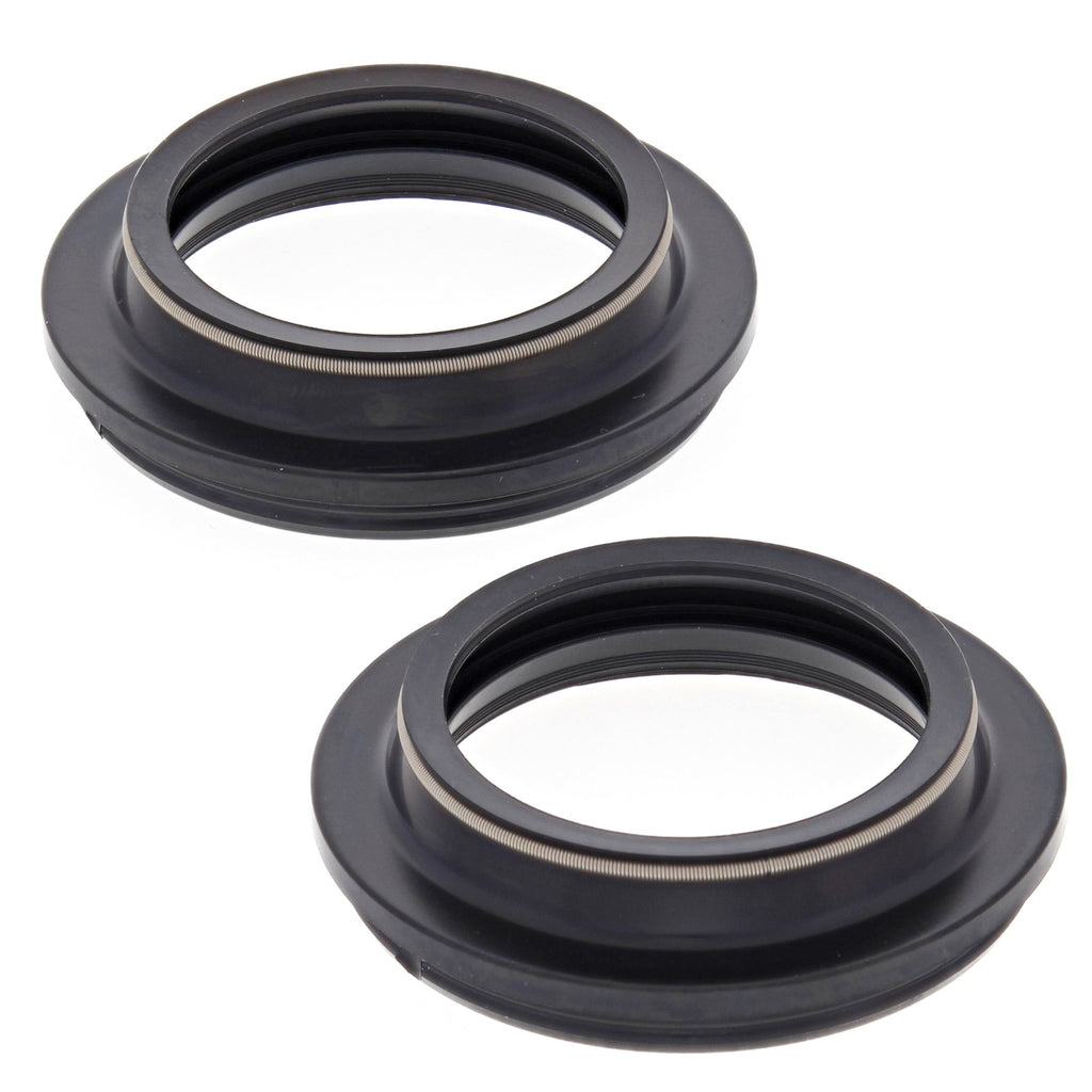 All Balls Fork Dust Seal Kit 22-57110 showing rubber gaskets and seals for motorcycle front fork protection.