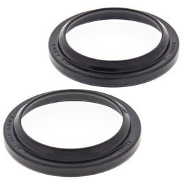 All Balls Fork Dust Seal Kit 22-57117 with gaskets and seals for motorcycle forks, showing the rubber dust seals and components.