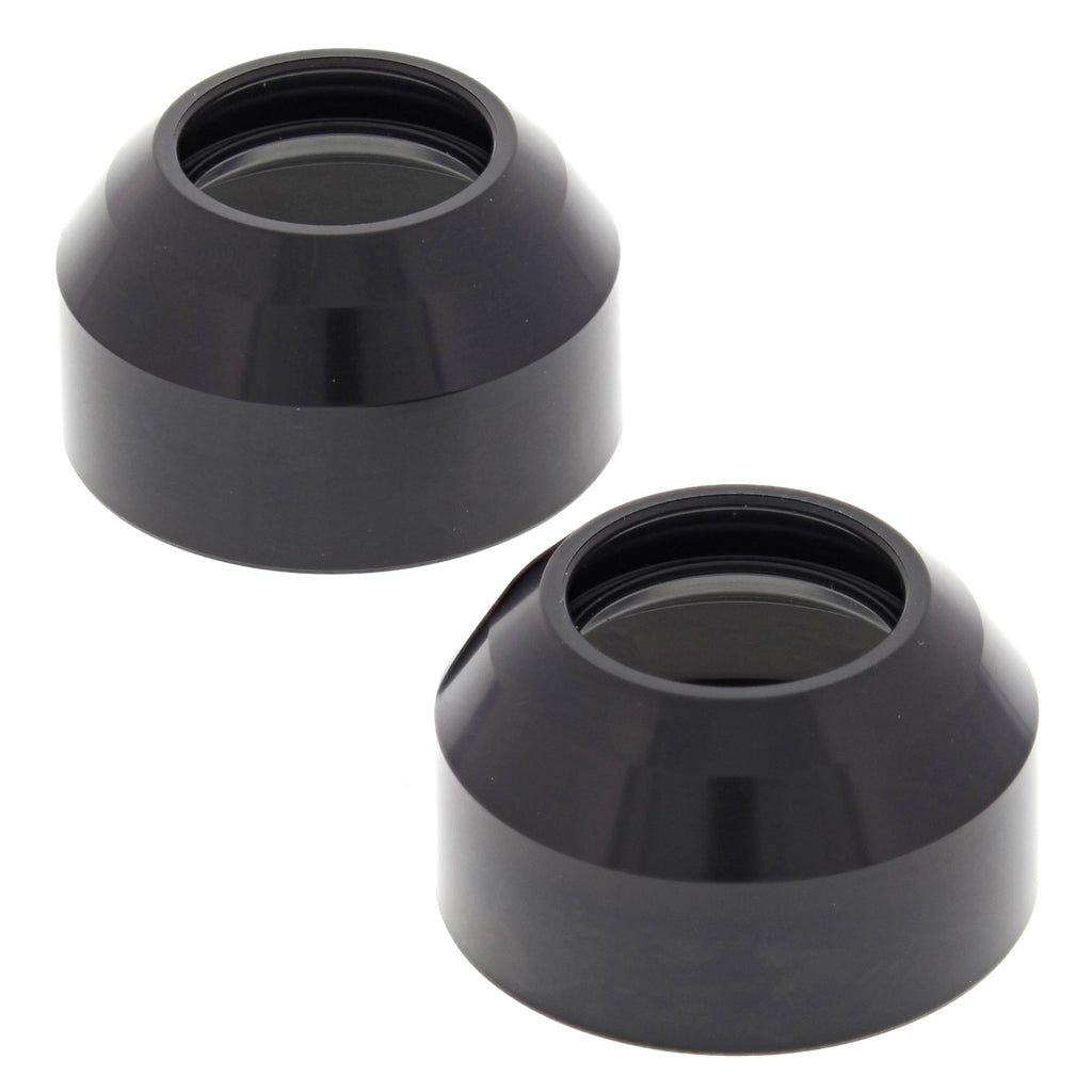 All Balls Fork Dust Seal Kit 22-57124 showing black rubber seals for motorcycle fork protection and dust prevention.