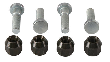 All Balls Wheel Stud Kit 28-51037 showing metal wheel studs and fittings for motorcycle or vehicle wheel assembly.
